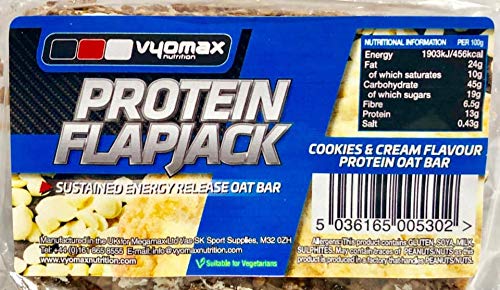 Vyomax Nutrition Protein Flapjacks 12x100g Cookies & Cream