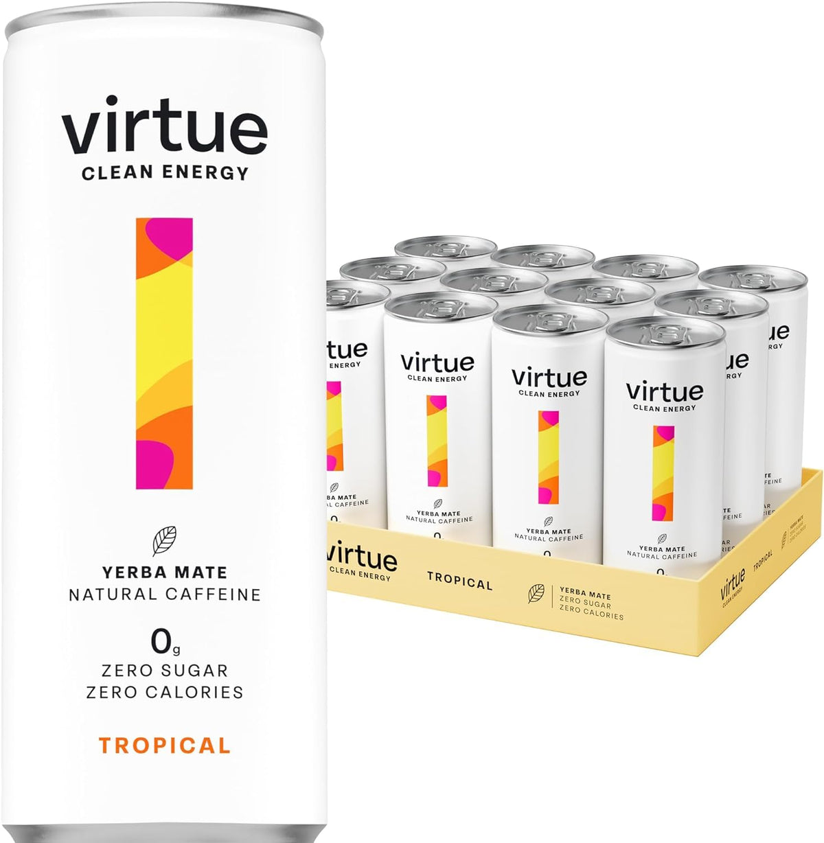 Virtue Clean Energy Yerba Mate 12x250ml Tropical