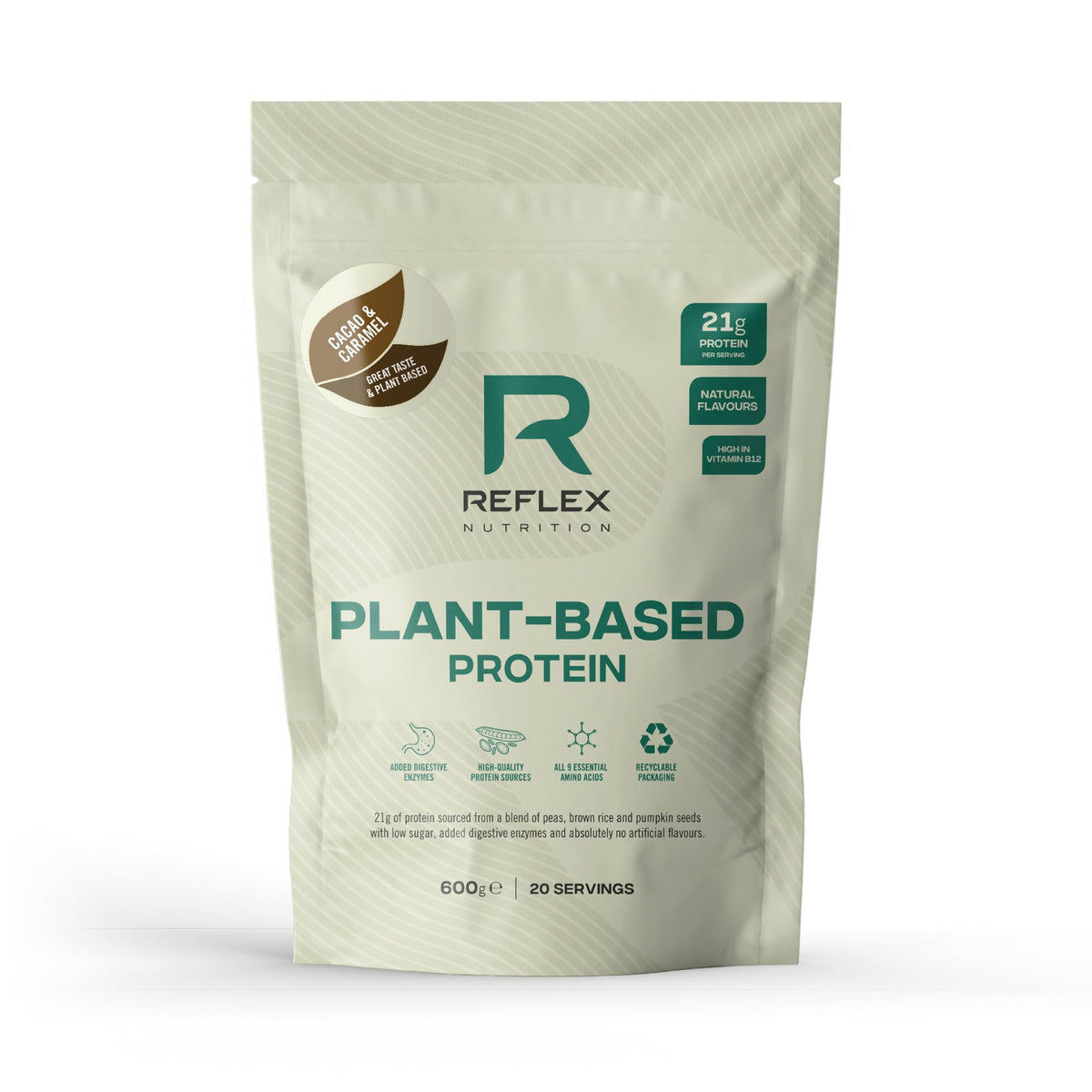 Reflex Nutrition Plant Based Protein 600g Cacao & Caramel