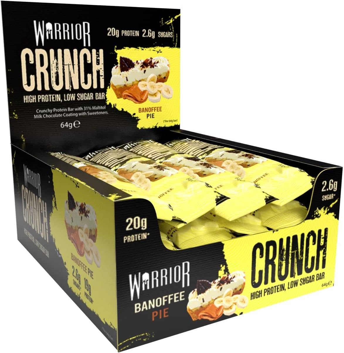 Warrior Crunch Bars 12x64g Banoffee Pie