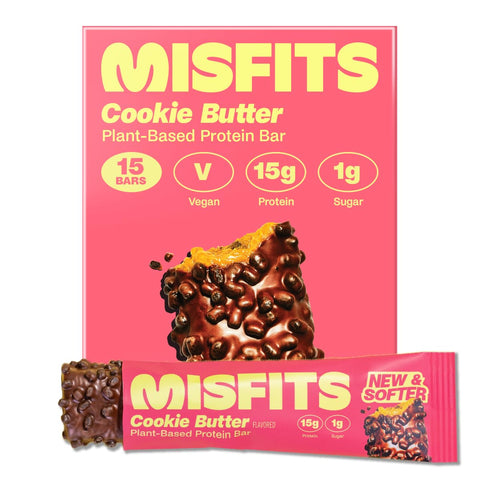 Misfits Plant-Based Protein Bar 15x50g Cookie Butter