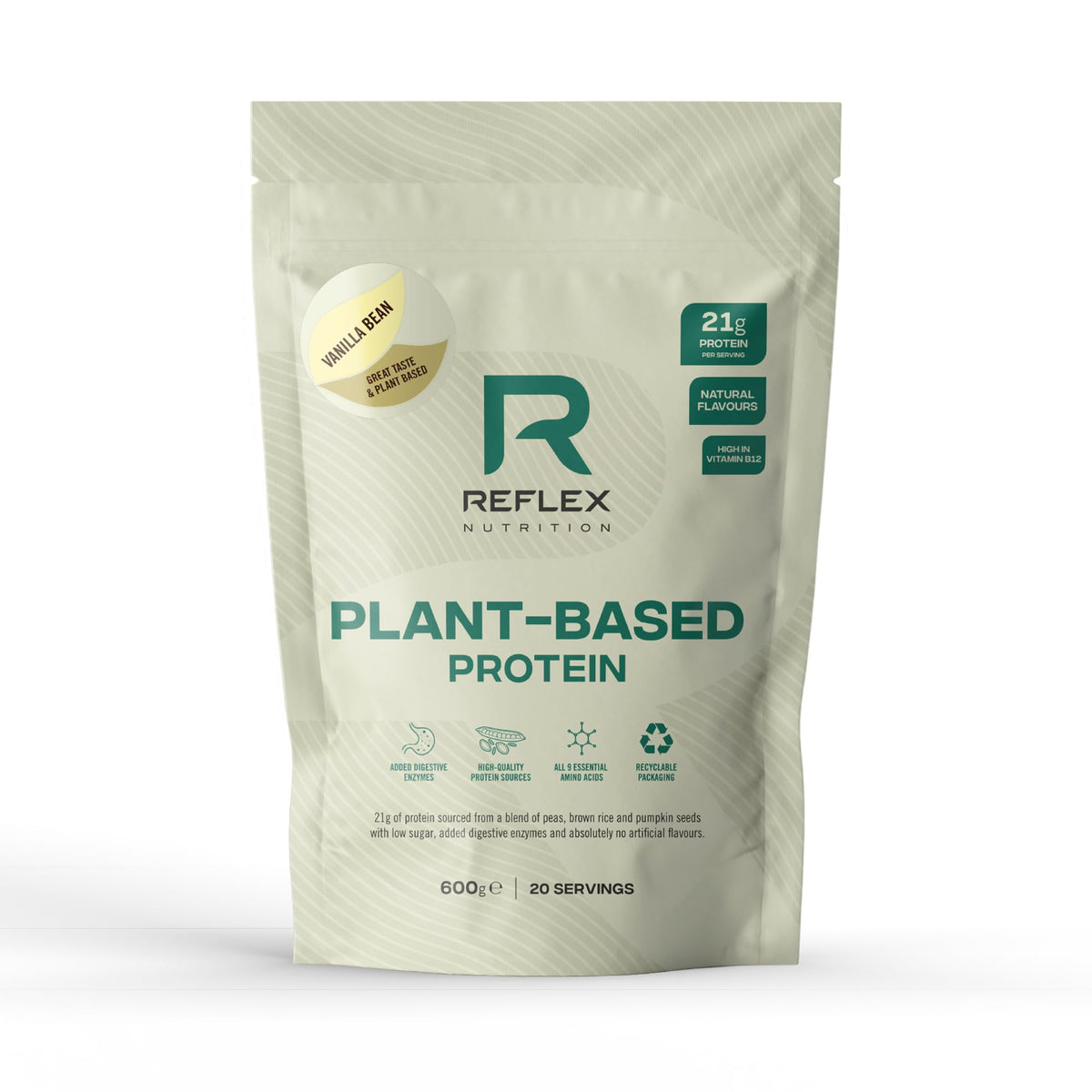 Reflex Nutrition Plant Based Protein 600g Vanilla Bean