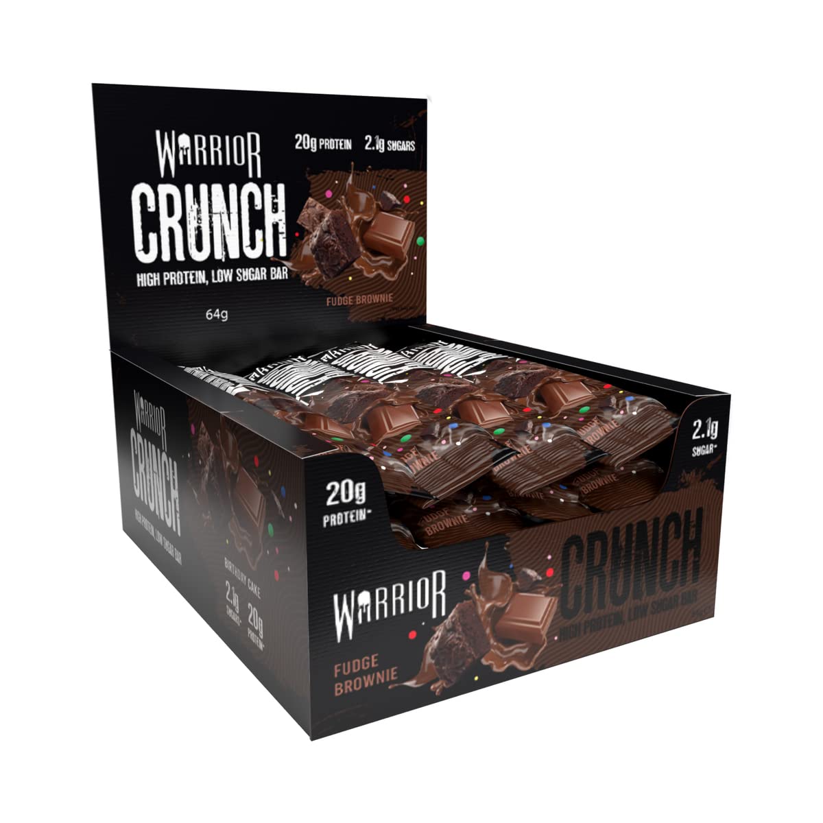 Warrior Crunch Bars 12x64g Fudge Brownie