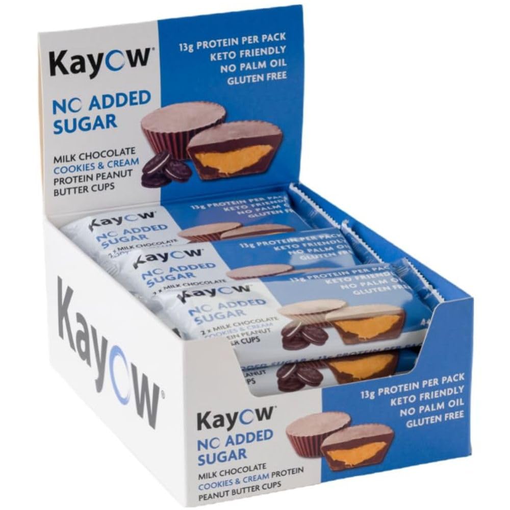 Kayow Nutrition Peanut Butter Cups 12x44g Milk Chocolate Cookies & Cream
