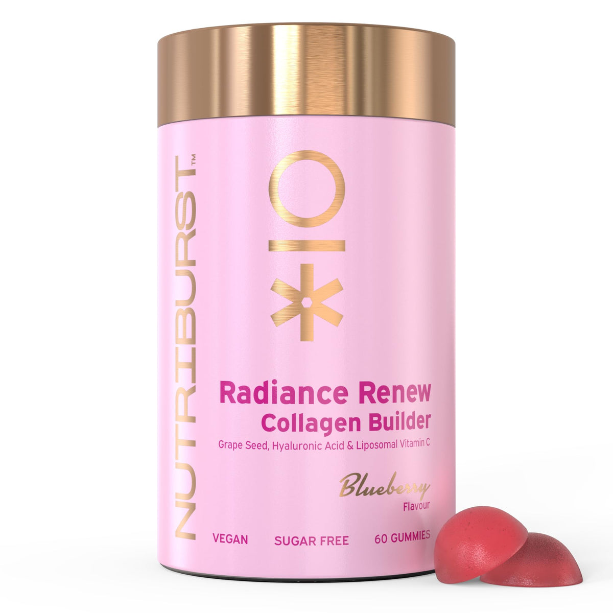 Nutriburst Collagen Revive 60 Gummies Blueberry