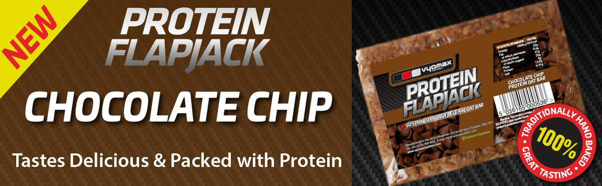 Vyomax Nutrition Protein Flapjacks 12x100g Choc Chip