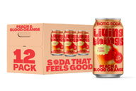 Living Things Prebiotic Soda 12x330ml Peach & Blood Orange Soda