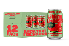 Living Things Prebiotic Soda 12x330ml Watermelon & Lime Soda