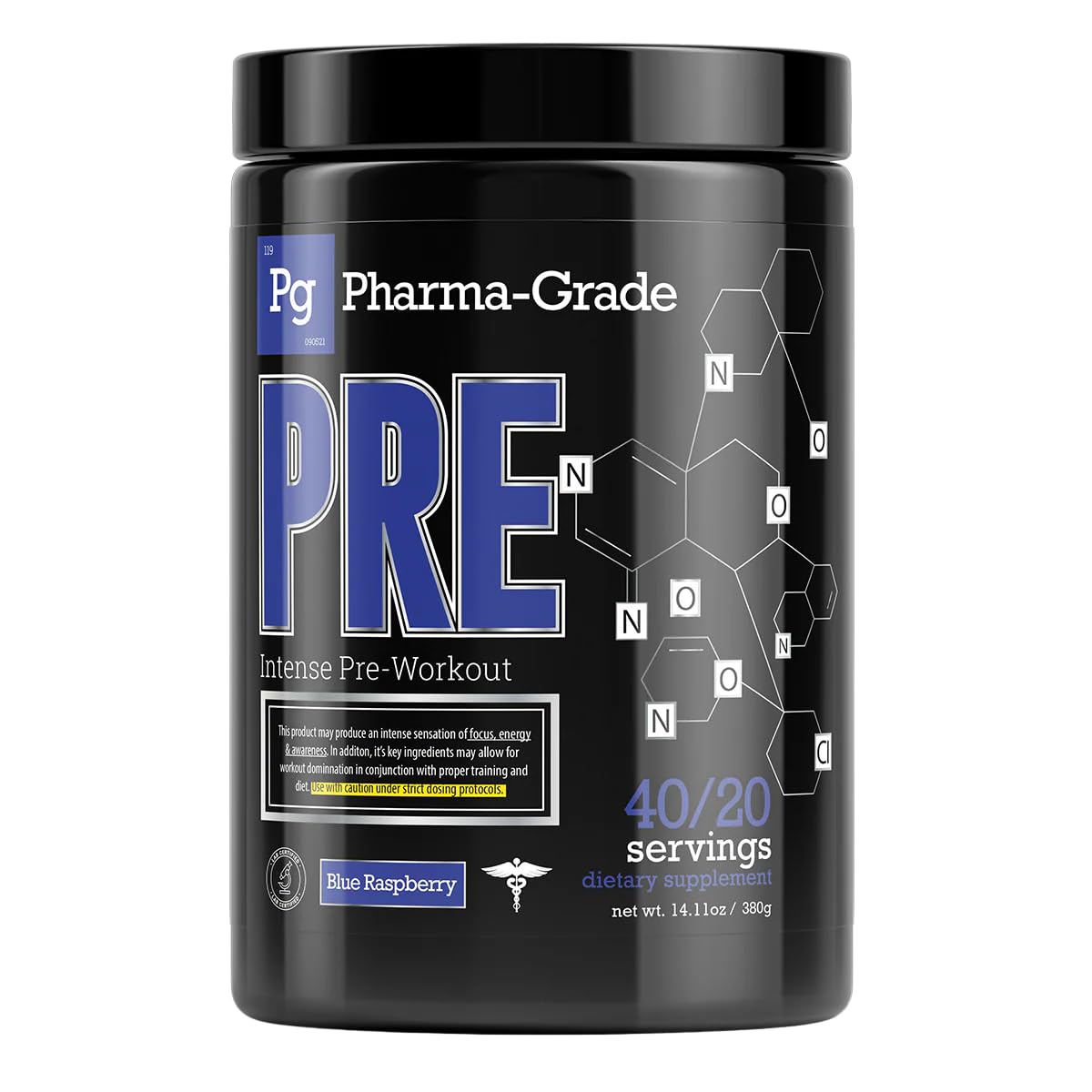 Pharma Grade PRE 380g Blue Raz