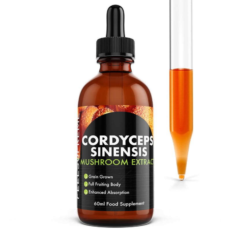 Feel Supreme Cordyceps Militaris Liquid | High Strength Tincture for Stamina 60ml