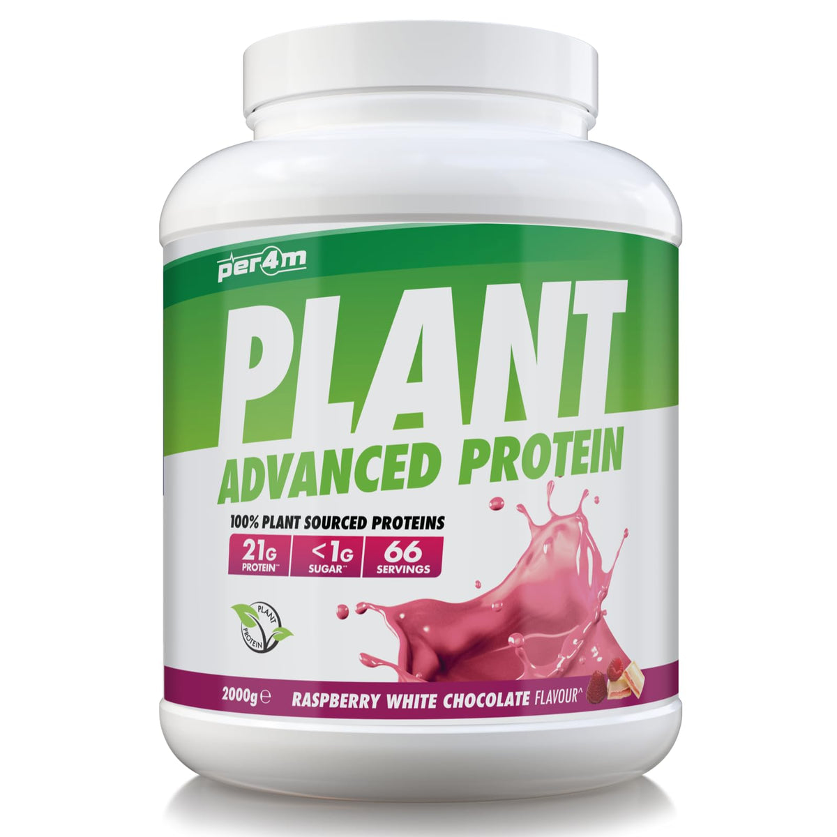 Per4m Plant Protein 2kg Raspberry White Chocolate
