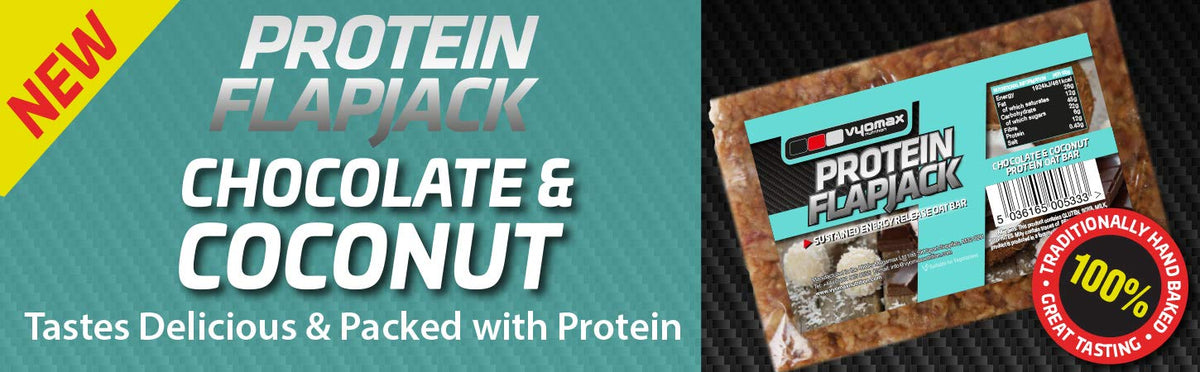 Vyomax Nutrition Protein Flapjacks 12x100g Chocolate Coconut