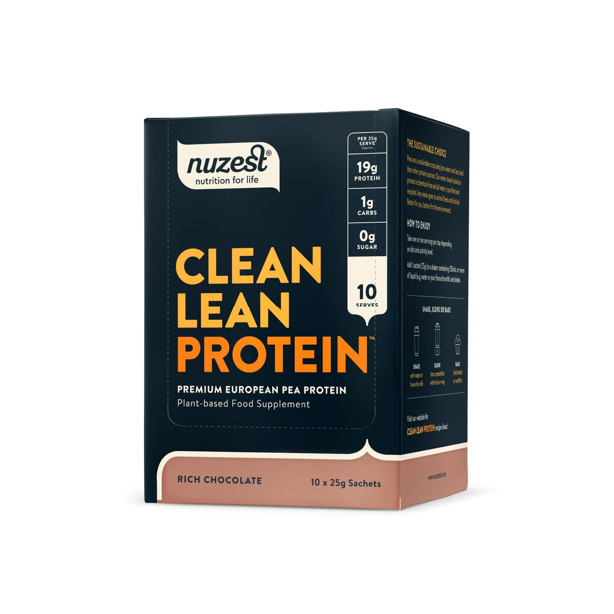 Nuzest Clean Lean Protein 10x25g Rich Chocolate