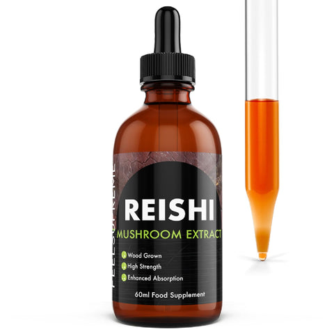 Feel Supreme Reishi Mushroom Liquid | High Strength Tincture for Wellbeing 60ml