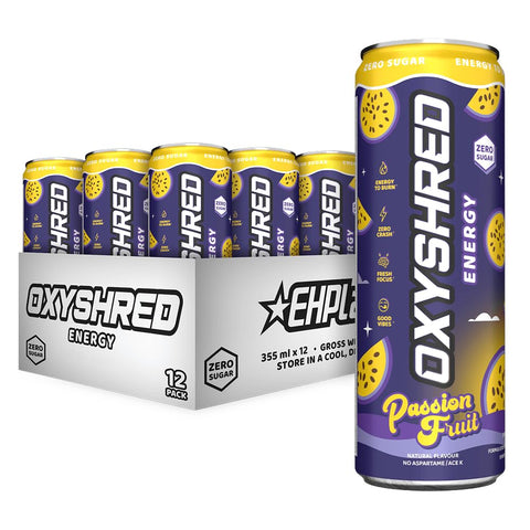 EHP Labs OxyShred Ultra Energy Drink RTD 12x355ml Passionfruit