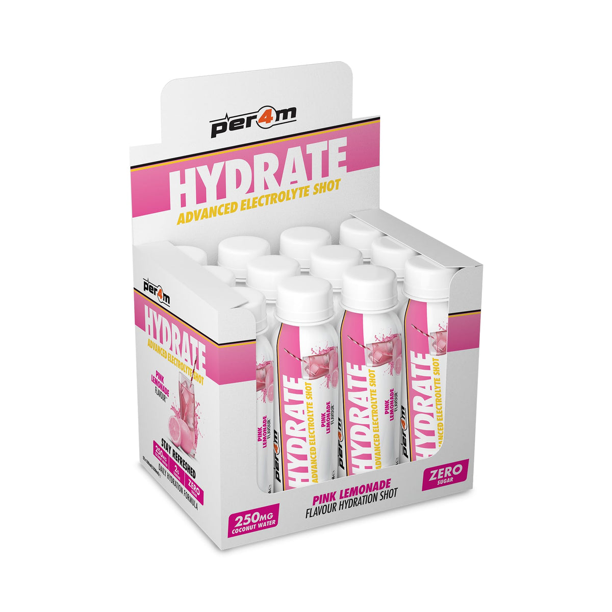 Per4m Hydrate Advanced Electrolyte Shot 12x100ml Pink Lemonade