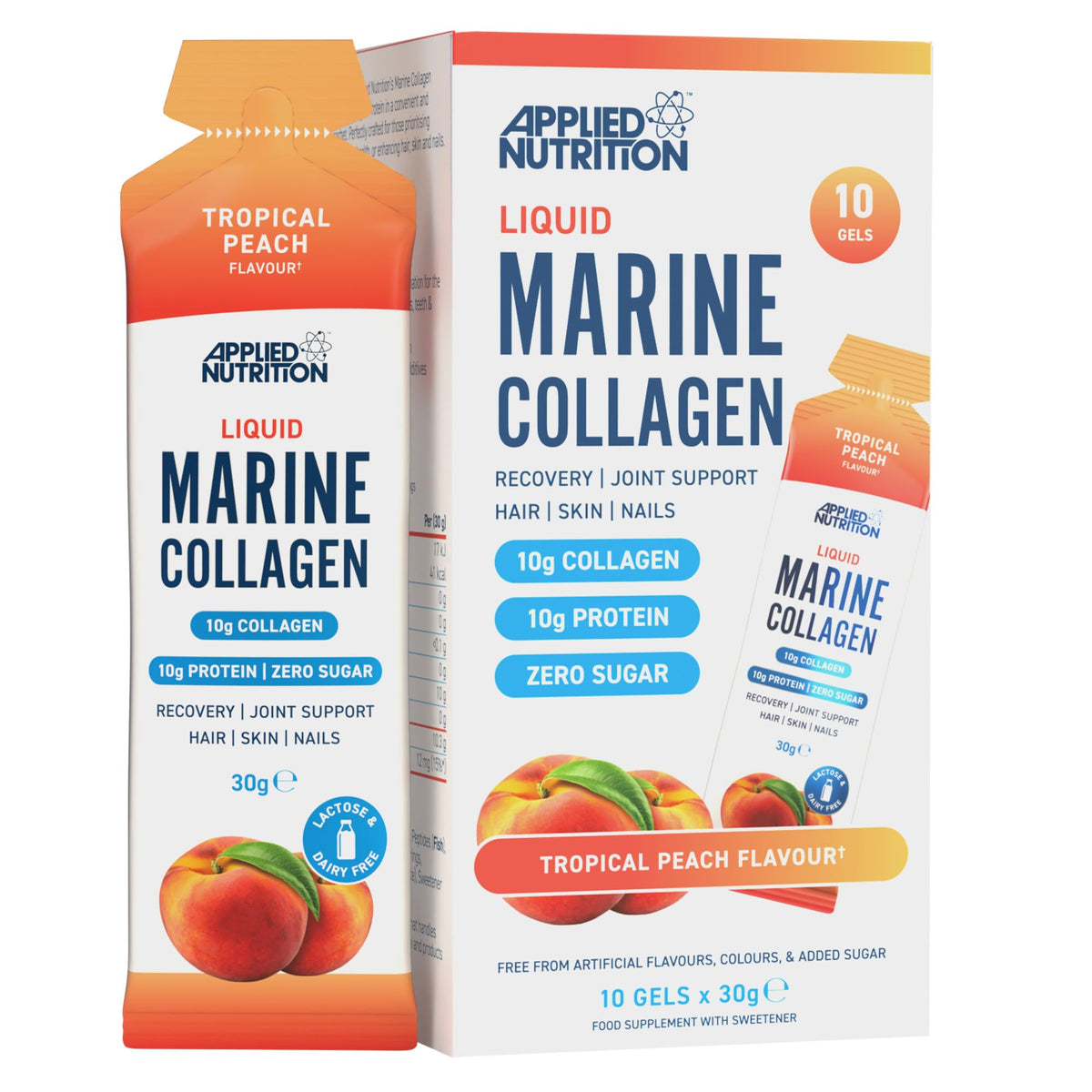 Applied Nutrition Marine Collagen Gels 10x30g Tropical Peach