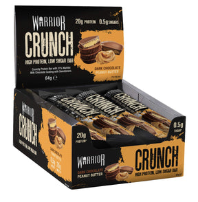 Warrior Crunch Bars 12x64g Dark Chocolate Peanut Crunch