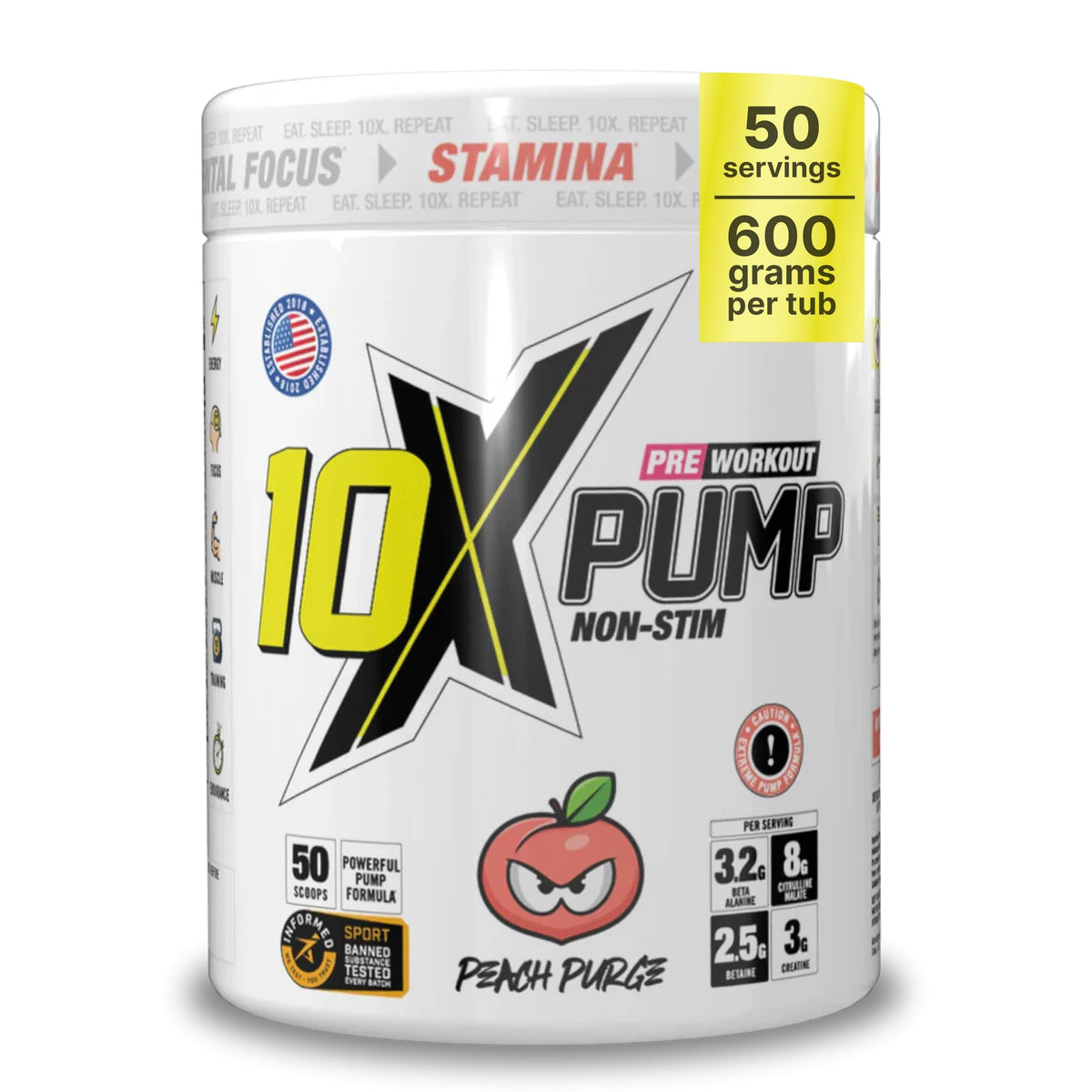 10X Athletic PUMP 600g Peach Purge