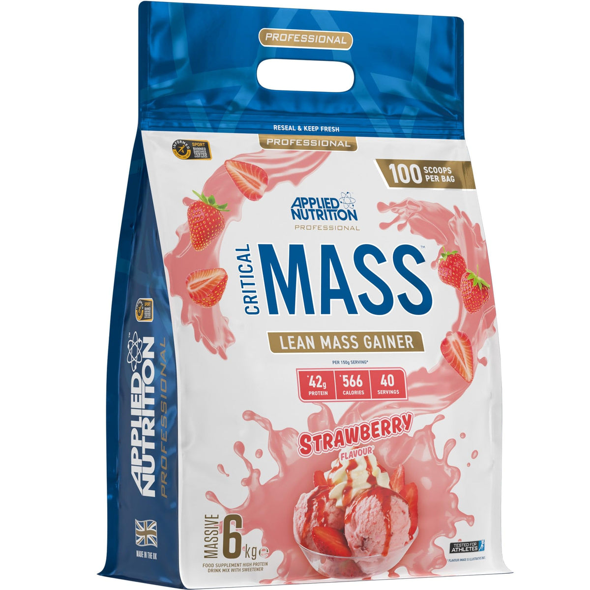 Applied Nutrition Critical Mass Professional 6kg Strawberry