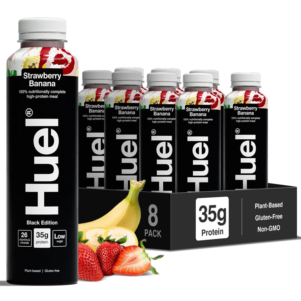 HUEL Ready-to Drink Black Edition 8x500ml Strawberry & Banana