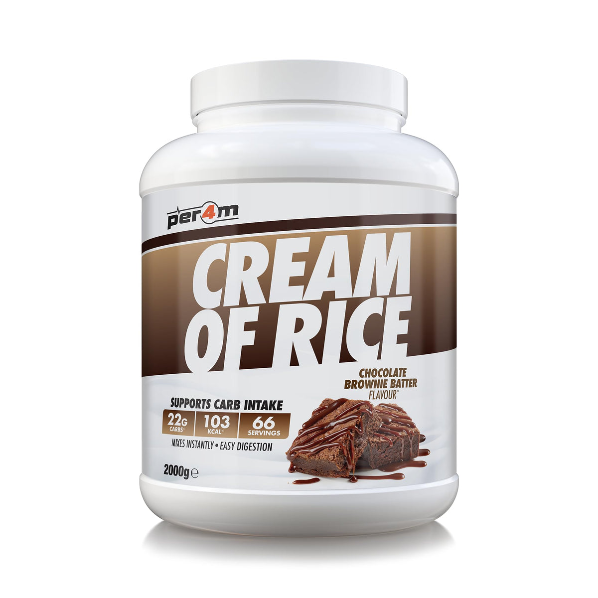 Per4m Cream of Rice 2kg Chocolate Brownie Batter