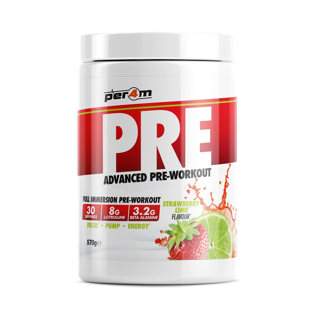 Per4m Pre 570g Strawberry Lime