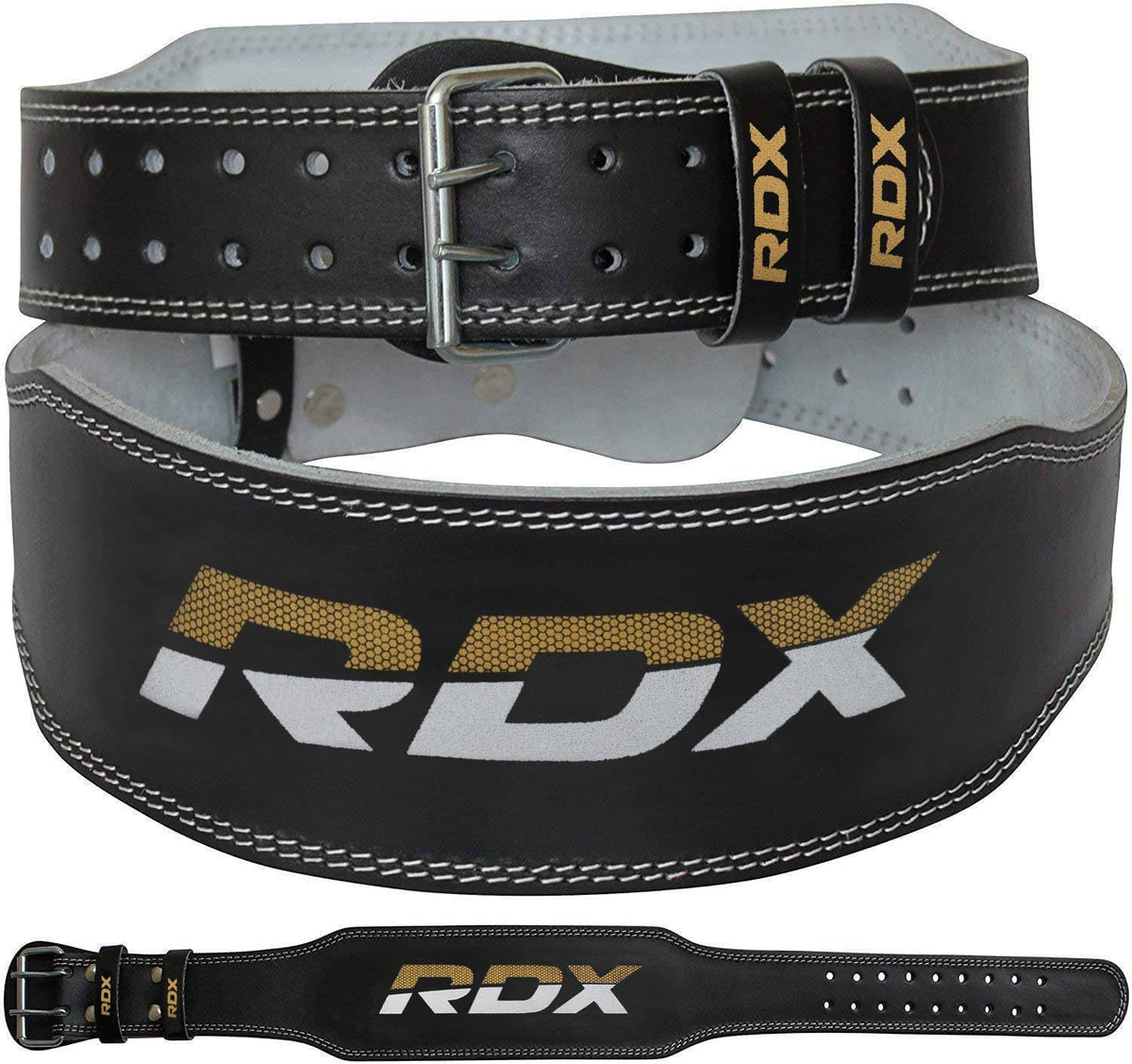 RDX Belt 4" Leather S Black/Gold