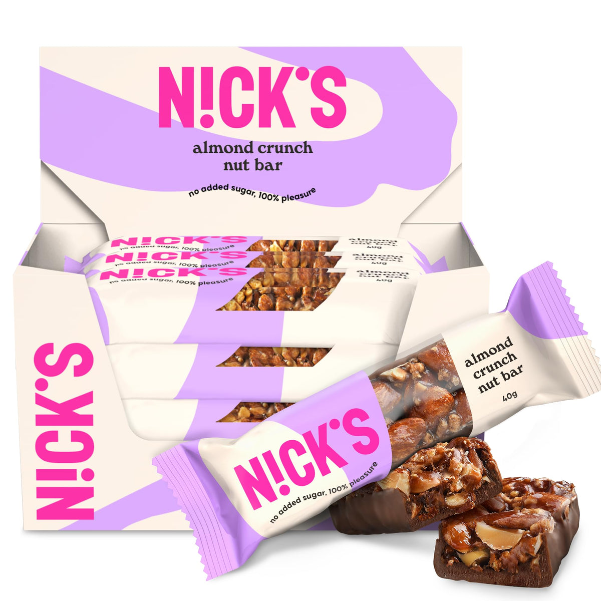 NICKS Nut Bar 12x40g Almond Crunch