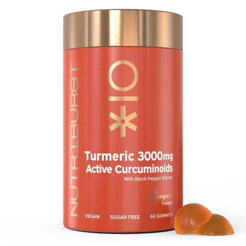 Nutriburst Tumeric 3000mg 60 Gummies Ginger