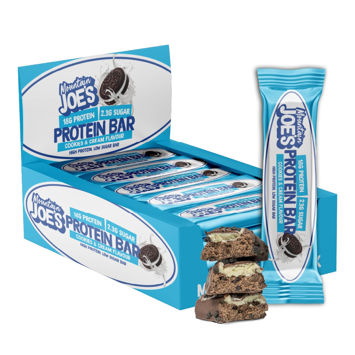 Mountain Joes Protein Bar 12x55g Chocolate Cookie Cream