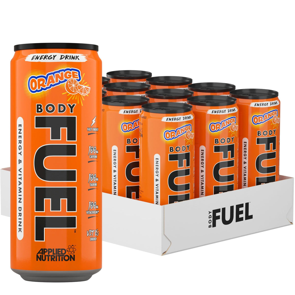 Applied Nutrition Body Fuel Energy Can 12x330ml Orange