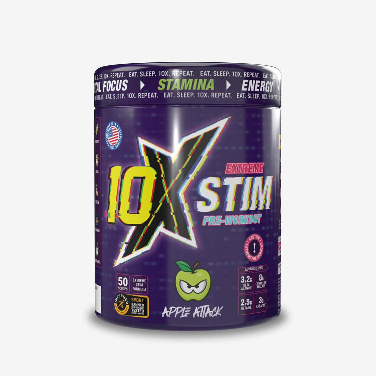 10X Athletic STIM 600g Apple Attack