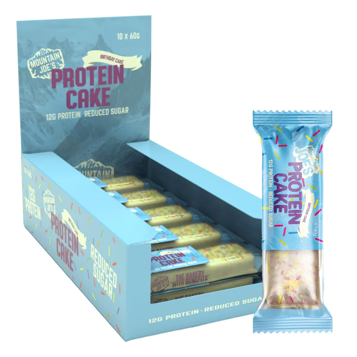 Mountain Joes Protein Cake 10x60g Birthday Cake
