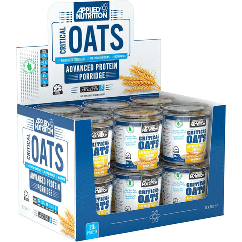 Applied Nutrition Critical Oats Protein Porridge 12x60g Golden Syrup
