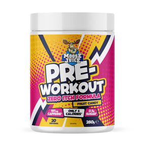 Muscle Moose Pre-Workout - Zero Itch Formula 280g Fruit Candy