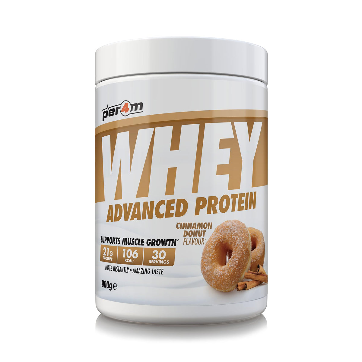 Per4m Advanced Whey Protein 900g Cinnamon Donut