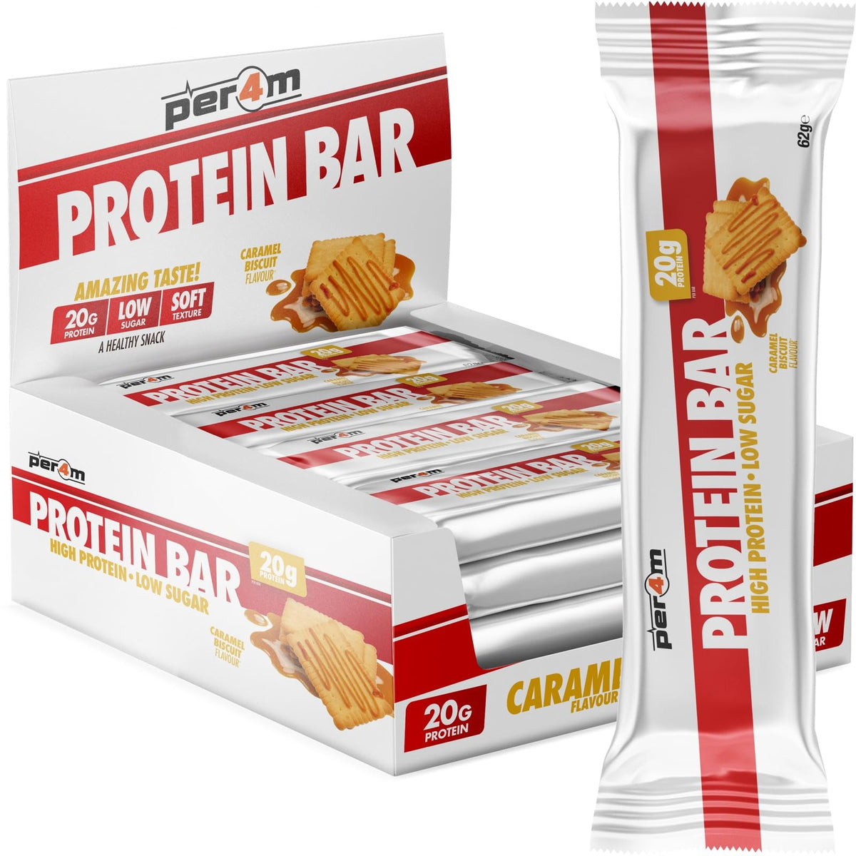 Per4m Protein Bar 62g Caramel Biscuit