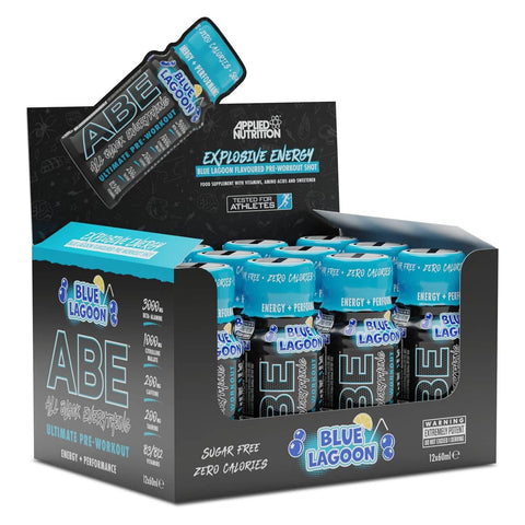 Applied Nutrition ABE (All Black Everything) Shots 12x60ml Blue Lagoon