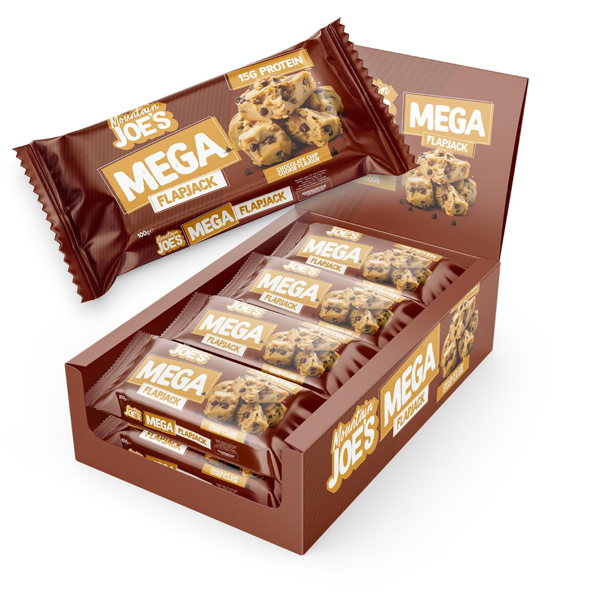 Mountain Joes Mega Flapjacks 100x12g Chocolate Chip