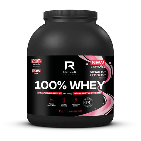 Reflex Nutrition 100% Whey 2.2kg Strawberry & Raspberry