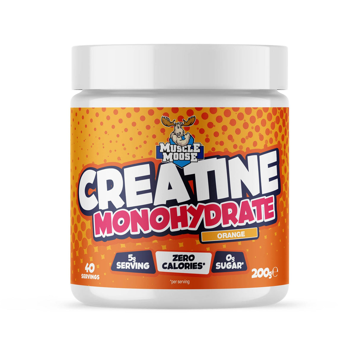 Muscle Moose Creatine Monohydrate (Flavoured) 200g Orange