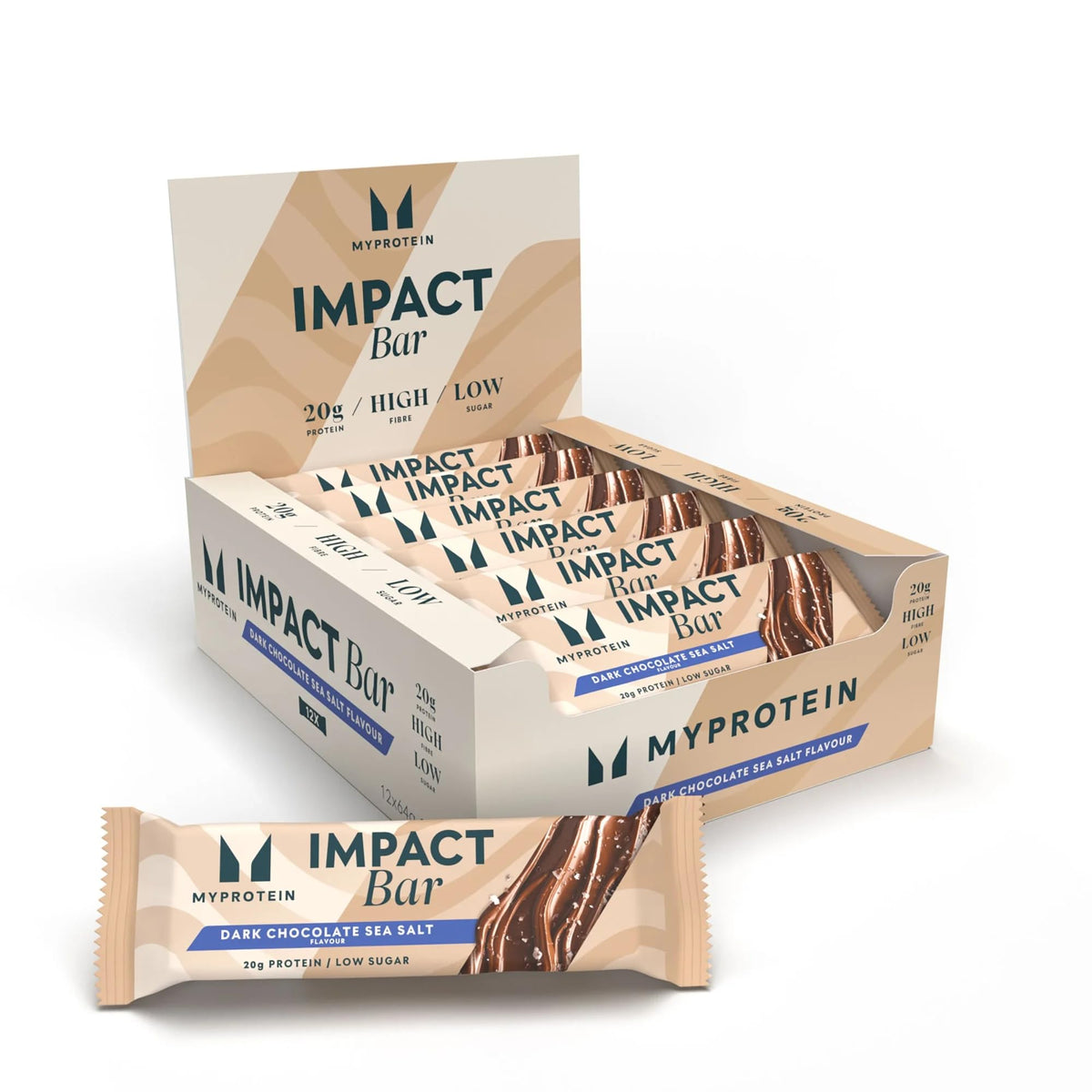 MyProtein Impact Protein Bar 12x64g Dark Chocolate Sea Salt