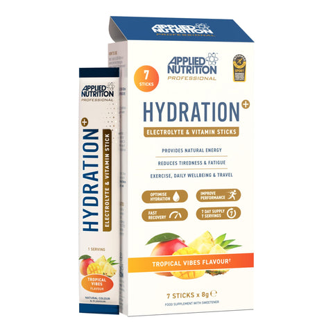 Applied Nutrition Hydration+ Electrolyte & Vitamin Powder Sticks 7x8g Tropical Vibes