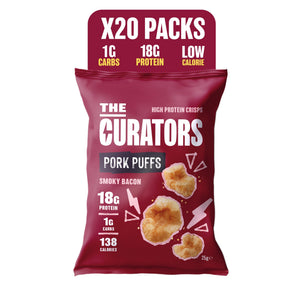 The Curators Pork Puffs 20x25g Smoky Bacon