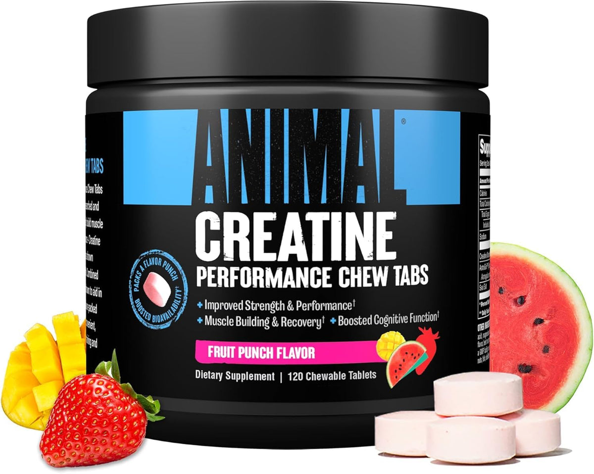 Animal Creatine Chews 120 Tabs Fruit Punch