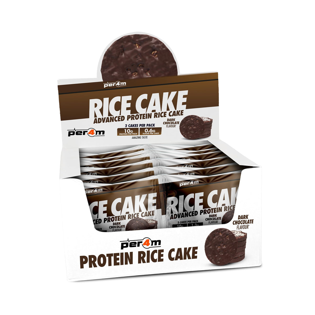 Per4m Rice Cake 12x64g Dark Chocolate
