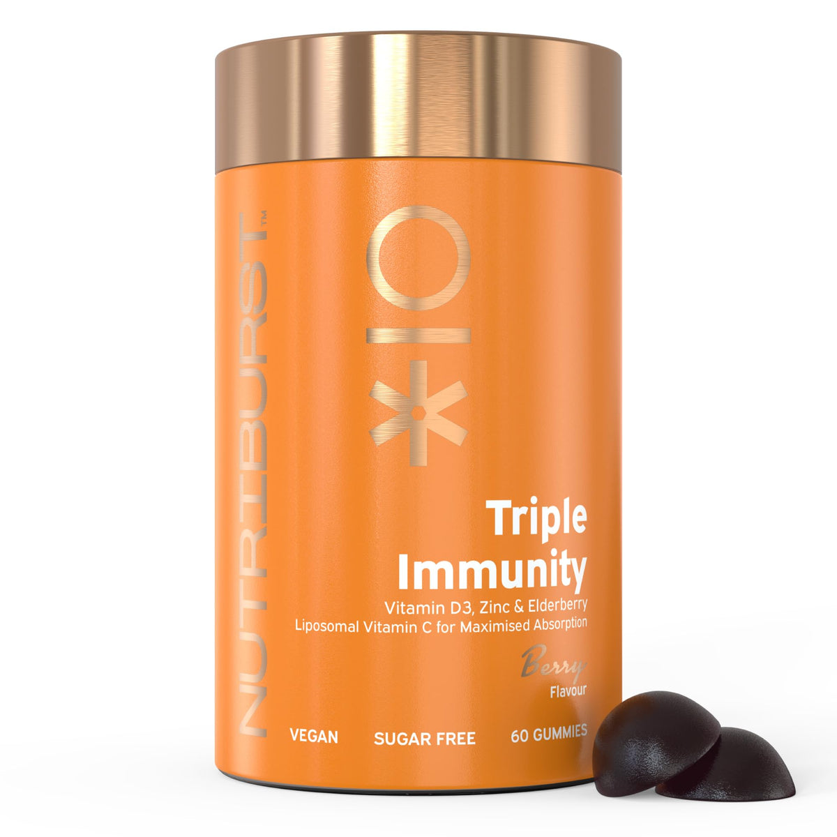 Nutriburst Triple Immunity 60 Gummies Berry