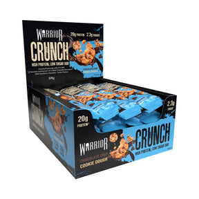 Warrior Crunch Bars 12x64g Choc Chip Cookie Dough