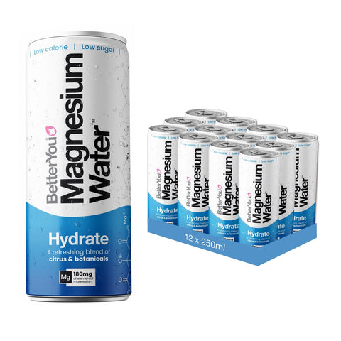 BetterYou Magnesium Water Hydrate 12x250ml Citrus & Botanicals